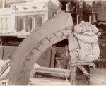 Plaster models : the Fifth Avenue facade, a section of an arch decorated with oak leaves, a volute and a console
