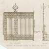 Bronze entrance gates in wall on 40th St.