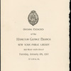 Opening Exercises of the Hamilton Grange Branch, January 8th, 1907. Cover of Invitation Card