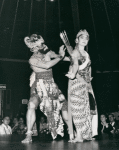 Dancers entertain during show at the restaurant in the Pavillion of Indonesia at the New York World's Fair 1964-1965.