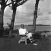 Joel Sayre in lawn chair in Bermuda