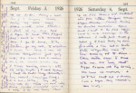 Date book pages for 1926, September 3 & 4