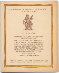 Marya Freund papers relating to Arnold Schoenberg