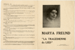 Program: Marya Freund "La Tragédienne du Lied"