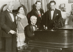 Maurice Ravel (seated at piano) with Oscar Fried, Eva Gauthier, Manoah Leide-Tedesco, and George Gershwin