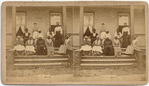 Group of elderly people on porch.