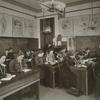 Students with microscopes