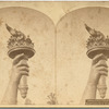 Collossal hand and torch. Bartholdi's statue of "Liberty."