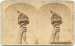 Collossal hand and torch. Bartholdi's statue of "Liberty."