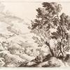 Mountainous landscape with a house