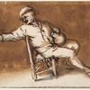 Peasant seated with jug