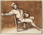 Peasant seated with jug