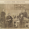 Splendid steel engravings. . . . First reading of the Emancipation Proclamation by President Lincoln in the presence of all the members of his cabinet