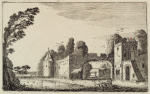 Landscapes and ruins or Ruins with a ditch at the left.