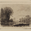 River scene, with a small boat.