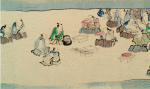 Seated figures
