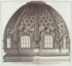 Speccato della cvppola della Chiesa di S. Andrea del Noviziato de Padri Giesviti svl' Monte Qvirinale. Architettvra del Cavalier Bernini.