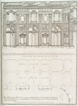 Parte della pianta della nave maggiore della Basilica di S. Giovanni in Laterano lunga in tutto palmi 340, e larga palmi 84, con le due navi minori laterali esattamente misurate, e numerate