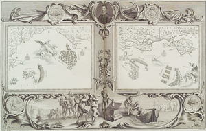 The tapestry hangings of the House of lords; representing the several engagements between the English and Spanish fleets, in the ever memorable year MDLXXXVIII, with the portraits of the lord high-admiral, and the other noble commanders, taken from the...