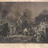 Pulling down the Statue of George III by the "Sons of Freedom" at the Bowling Green, City of New York July 1776