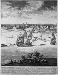 A south prospect of ye flourishing city of New York in the province of New York in America