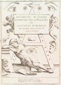 Alfabeto in sogno esemplare per disegnare di G.M.M., Pittore Bolognese.