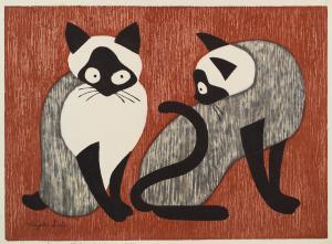 The Siamese cats