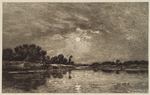 Claire de lune d'apres Charles Francois Daubigny (1st state)