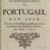 Declaratie van Sijn Koninghlijcke Majesteyt van Portugael Don Ioan
