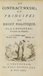 Du contract social, ou, Principes du droit politique.