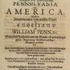 Eine Nachricht wegen der Landschaft Pennsilvania in America, [Title page]