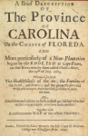 A brief description of the province of Carolina on the coasts of Floreda