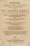 Prodromus dissertationum cosmographicarum