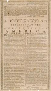 A declaration by the representatives of the United States of America, in general congress assembled