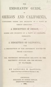 The emigrants' guide to Oregon and California