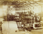 Inside a factory.