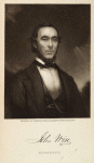 Portrait of John Wise, aeronaut, with signature