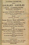 Systema cosmicvm, autore Galilaeo Galilaei...  [Title page]
