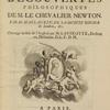 Exposition des découvertes philosophiques de M. le chevalier Newton 