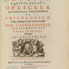 Isaaci Newtoni, equitis aurati, Opuscula mathematica, philosophica et philologica, t. 2, [Title page]