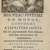 Nouveau systême du monde, conforme à l'ecriture sainte...[Vignette allégorique illustrant la création du monde]