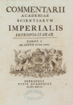 Commentarii Academiae scientiarum imperialis Petropolitanae
