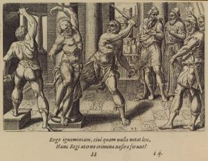 Christi Iesu vitæ admirabiliūq[ue] actionum speculum A Philippo Gallæo apparatũ Bened. Ariæ Montani singularibus distichis instructum. :