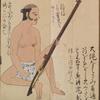 Man seated on ground with gun resting on legs