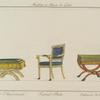 Tabouret d'appartement. Fauteuil riche. Tabouret ordinaire