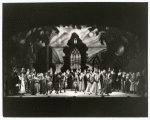 Scene from the stage production Brigadoon (set design by Oliver Smith)