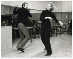 Choreographer Ron Field and Lauren Bacall during rehearsals for the stage production Applause