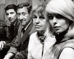 Publicity photo of Burt Convy, Jack Gilford, Lotte Lenya, and Jill Haworth from the stage production Cabaret.