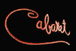 Title of show in neon lights from Cabaret