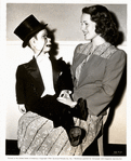 Publicity photo of Deanna Durbin with Charlie McCarthy
